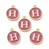 Golden Plated Alloy Enamel Charms ENAM-XCP0001-13H-2
