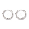 Rack Plating Brass Beaded Huggie Hoop Earrings for Women KK-D069-09P-RS-1