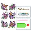 6Pcs Butterfly DIY Diamond Painting Keychain Kit PW-WG95088-01-2