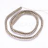 Electroplate Non-magnetic Synthetic Hematite Bead Strands G-P277-02-2