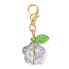 Flower Glass Pendant Decorations HJEW-JM03336-4