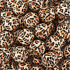 50Pcs Printed Natural Wooden Beads WOOD-TA0001-56-16