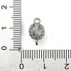 Brass Micro Pave Clear Cubic Zirconia Connector Charms KK-A230-06C-P-3