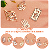 DICOSMETIC 16Pcs 8 Style 201 Stainless Steel Pendants STAS-DC0010-09-4