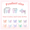 10 Sets 5 Colors Glitter Glass Cabochons MRMJ-GA0001-22-2