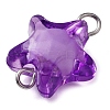 Transparent Acrylic Star Connector Charms PALLOY-JF02814-4