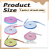 5 Pairs 5 Colors Three-color Mosaic Macaron Color Polyester Shoelaces FIND-LP0008-72-2