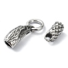 Tibetan Style 304 Stainless Steel Spring Gate Rings FIND-Z046-06AS-06-3