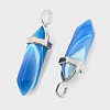 Natural Banded Agate Double Terminated Pointed Pendants X-G-F295-05J-2