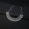Teardrop Ethnic Style Alloy Glass Rhinestone Bib Necklaces & Dangle Earrings Sets FS-WG130A9-02-2