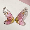 Gradient Color Transparent Resin Pendants RESI-TAC0019-06F-1