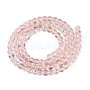 Electroplate Transparent Glass Beads Strands EGLA-Q132-4MM-A01-2