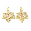 Rack Plating Brass Clear Cubic Zirconia Pendants KK-B078-02G18-01-1