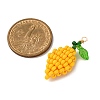 Glass Seed Beaded Lemon Pendants PALLOY-MZ00787-2
