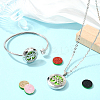 1Pc Stainless Steel Open Cuff Bangles & 1Pc Stainless Steel Pendant Neclace AJEW-SC0004-06A-5