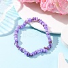 Dyed Natural Freshwater Shell Beaded Stretch Bracelets for Men Women BJEW-JB12478-03-1