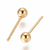 304 Stainless Steel Ball Stud Earrings X-EJEW-F237-01B-G-2