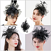 Gauze Feather Flower Hair Bands for Women OHAR-WH20002-05-5