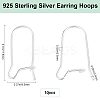 Beebeecraft 10Pcs 925 Sterling Silver Hoop Earring Findings STER-BBC0006-52-2