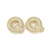 Brass Micro Pave Clear Cubic Zirconia Pendants KK-Z041-01G-Q-1