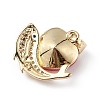 Real 18K Gold Plated Rack Plating Brass Micro Pave Cubic Zirconia Pendants KK-C015-28G-09-3