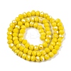 Electroplate Opaque Solid Color Glass Beads Strands X-EGLA-A044-P6mm-L04-3