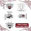 32Pcs 2 Colors Alloy Rhinestone Slide Charms FIND-SC0010-38-2