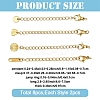 8Pcs 4 Styles 304 Stainless Steel Curb Chain Extender STAS-YW0003-35G-3