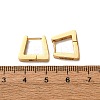 304 Stainless Steel Cubic Zirconia Trapezoid Hoop Earrings EJEW-D331-06G-5