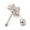 Brass Micro Pave Clear Cubic Zirconia Stud Earrings EJEW-L265-03P-2