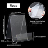6Pcs Acrylic Book Stand for Kitchen Counter ODIS-SP0001-04C-2