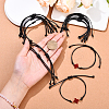 20Pcs Black Waxed Polyester Cord Braided Bracelet Making AJEW-YW00002-01-5