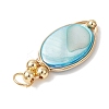 9Pcs 3 Colors Dyed Natural Shell Pendants PALLOY-JF04838-5
