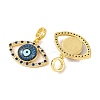 Rack Plating Brass Micro Pave Cubic Zirconia Pendant KK-H486-20G-05-2