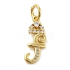 Brass Micro Pave Cubic Zirconia Pendants KK-M273-01G-F-1