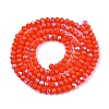 Electroplate Opaque Solid Color Glass Beads Strands EGLA-A044-P2mm-L03-2
