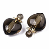 Natural Smoky Quartz Pendants G-T131-16B-3