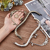 2Pcs 2 Colors Iron Flower Kiss Lock Purse Frame Handle AJEW-BBC0002-38A-3