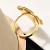 304 Stainless Steel Open Cuff Ring for Women RJEW-B109-03G-05-4