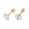 Square Glass Ear Fake Plugs EJEW-H105-24G-D-5