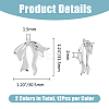 24Pcs 2 Colors Rack Plating Alloy Pendants FIND-DC0005-56-2