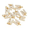 SHEGRACE Brass Micro Pave Clear Cubic Zirconia Pendants XGRQ29404-394G-N-1