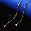 PVD Vacuum Plating 304 Stainless Steel Cable Chain Necklace NJEW-S420-004G-1