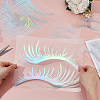 8 Pairs 2 Styles Eyelash Shape Waterproof PVC Picture Stickers DIY-HY0003-05C-3