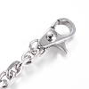 304 Stainless Steel Keychain Clasp Findings STAS-I123-30P-3