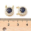 Brass Micro Pave Cubic Zirconia Beads KK-G531-01G-06-3