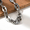304 Stainless Steel Oval Link Chains Bracelets for Men & Women BJEW-D042-39P-2