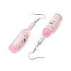 Wine Bottle Resin Dangle Earrings EJEW-JE05878-02-4