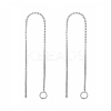 Anti-Tarnish Rhodium Plated 925 Sterling Silver Ear Stud Findings STER-G022-04P-1