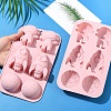 1Pc Astronaut Rocket Hemisphere DIY Silicone Molds DIY-YW0012-17-4